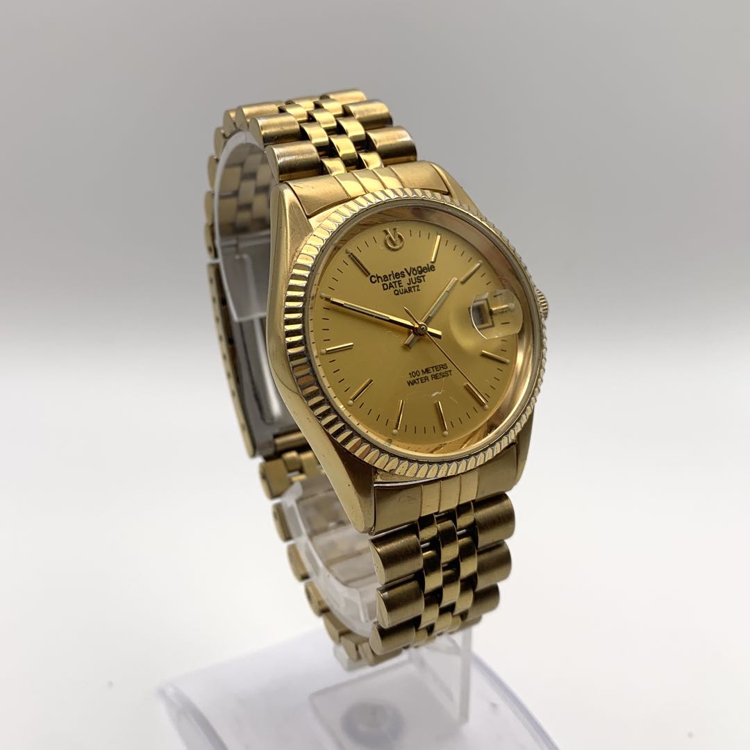 CHARLES VOGELE Analog Quartz Men シャルル・フォーゲル シャルル ホーゲル Cv-7291 [For Parts / Junk]