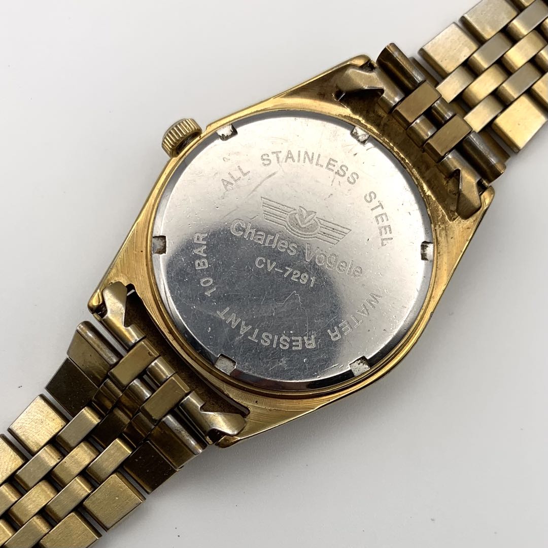 CHARLES VOGELE Analog Quartz Men シャルル・フォーゲル シャルル ホーゲル Cv-7291 [For Parts / Junk]