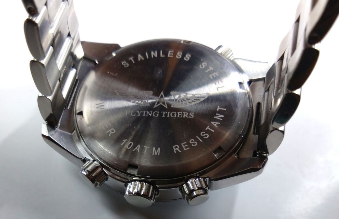 Flying Tiger Copenhagen Analog Quartz Men フライング タイガー コペンハーゲン Tigers Chronograph Watch [For Parts / Junk]