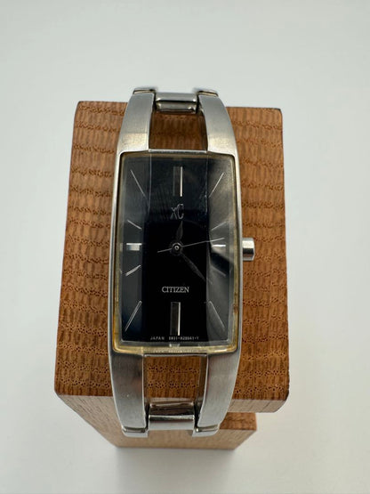 Citizen xC 5931-H16301 Analog Quartz (Battery) Women Vintage Black Rectangle Ladies Bangle Watch Head