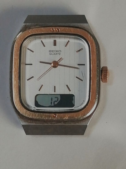 Seiko E029-5250 Digital-Analog Quartz Women Hybrid Ani-Digi Running Item