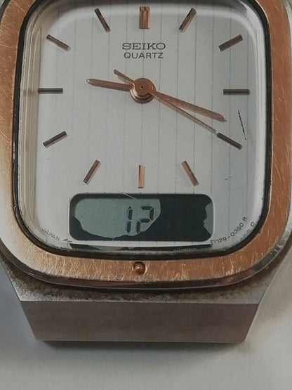 Seiko E029-5250 Digital-Analog Quartz Women Hybrid Ani-Digi Running Item