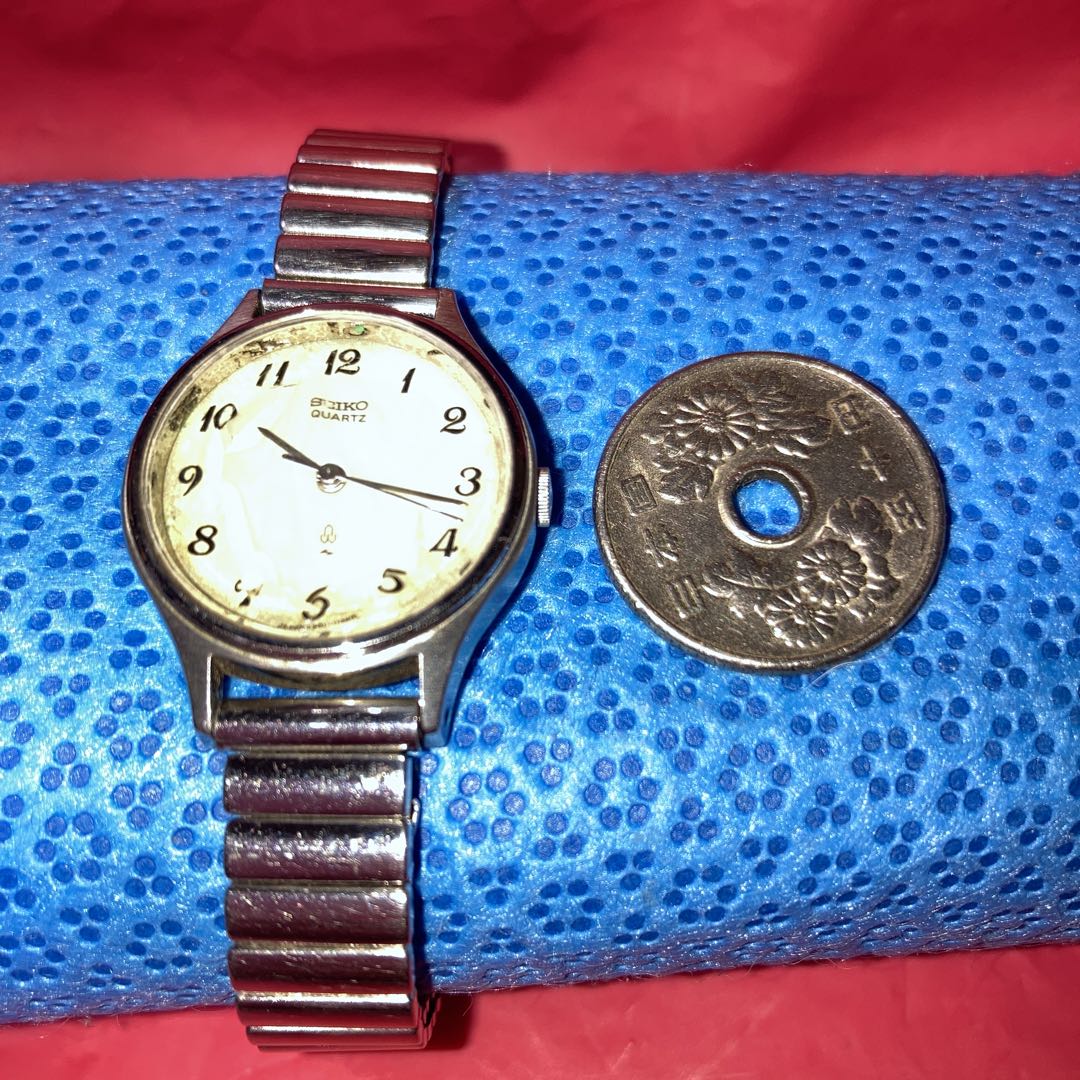 Seiko Analog Quartz Women Antique Old Women's Watch Steel Metal Band