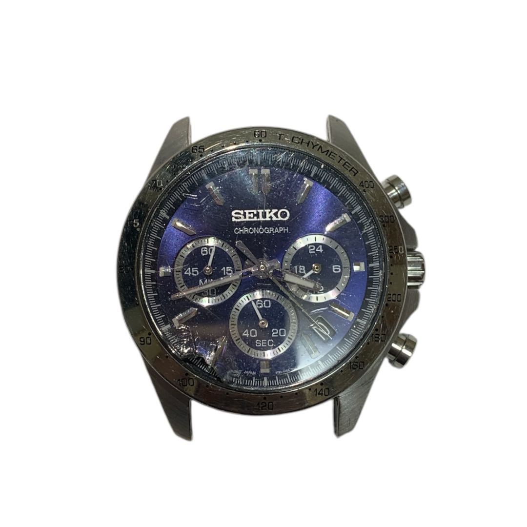 Seiko Analog Quartz Men Chronograph Watch Head Only Operation Confirmed