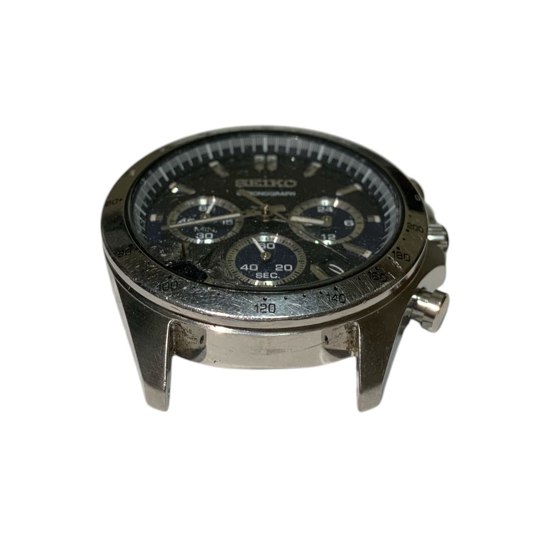 Seiko Analog Quartz Men Chronograph Watch Head Only Operation Confirmed