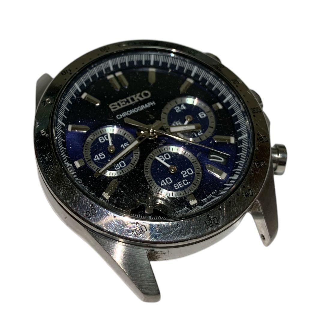 Seiko Analog Quartz Men Chronograph Watch Head Only Operation Confirmed