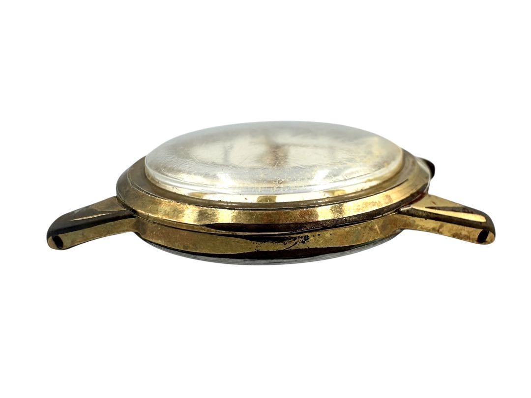 Citizen Ace Analog Mechanical (Manual) Unisex Adults Parashock 21 Jewels Vintage Gold Plated Manual Junk Men'S Watch Head