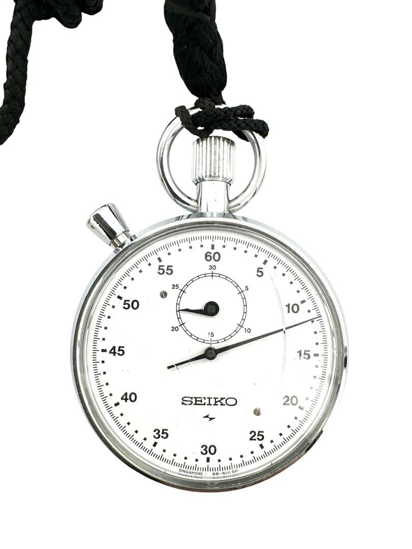 Seiko Stopwatch 88-5061 Analog Mechanical (Manual) Unisex Adults Vintage Manual 30 Mins Dial 56Mm From Japan