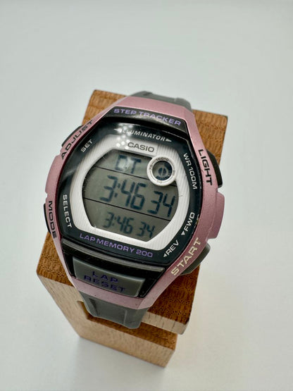 Casio Illuminator 1457 W-S200H Digital Quartz Unisex Adults Wristwatch, Model W-200M, 39Mm Case, Step Tracker