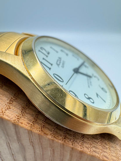 Acqua Analog Quartz Men Watch Gold Tone