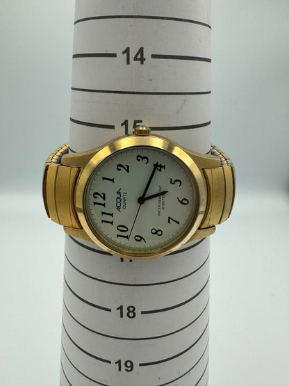 Acqua Analog Quartz Men Watch Gold Tone