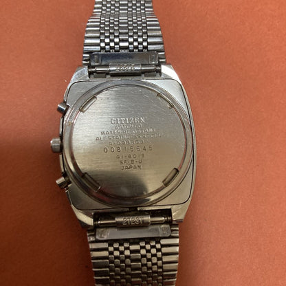 Citizen Quartz Digi-Ana 4-098668 Y Digital/Analog Unisex Adults Vintage Watch, Model , Silver Case, Gray Dial