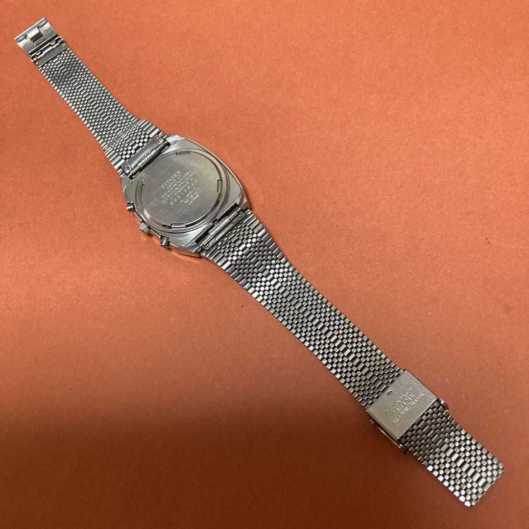 Citizen Quartz Digi-Ana 4-098668 Y Digital/Analog Unisex Adults Vintage Watch, Model , Silver Case, Gray Dial