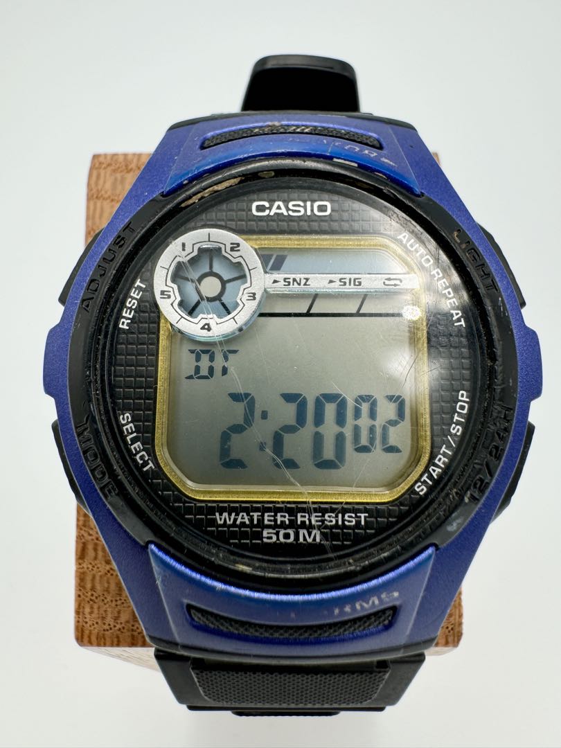Casio Digital Series W-212 Watch 39Mm Water Resistant Blue Vintage