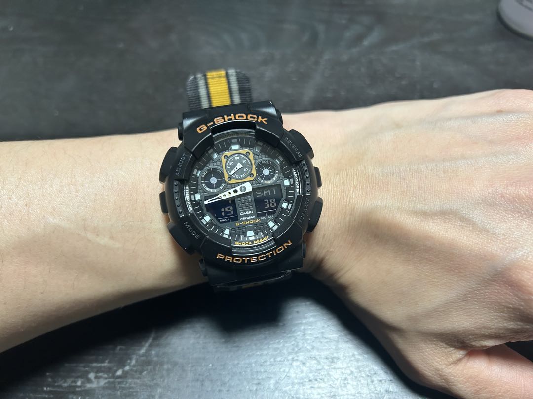 G-shock GA GA-100MC-1A4 Digital-Analog Quartz Men -100Mc-1A4