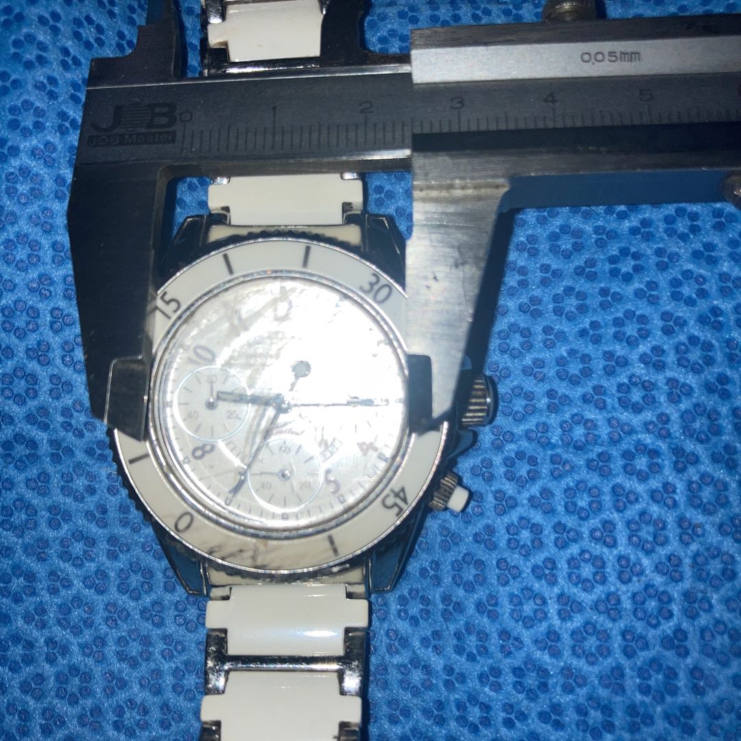 Seiko Analog Quartz Men Daniel Muller White Chronograph Diver's Running Unisex Good Condition