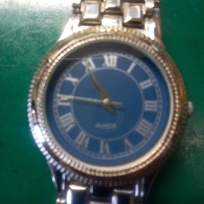 Seiko Current Analog Quartz Men Blue Dial Roman Numerals Watch