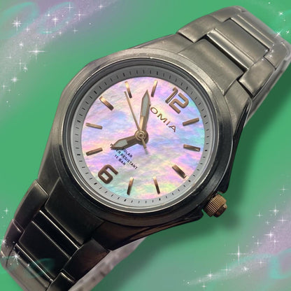 Romea RM-827LA(F) Analog Solar Women Romia Women'S Watch Titanium Water Resistant Mop Dial Excellent Condition