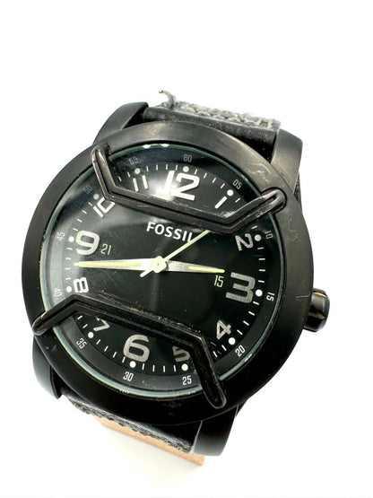 Fossil Analog Quartz Men Watch Leather Strap