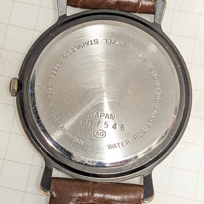 Seiko Alba Success Analog Quartz Men Battery & Band Replaced Working Itemp-16