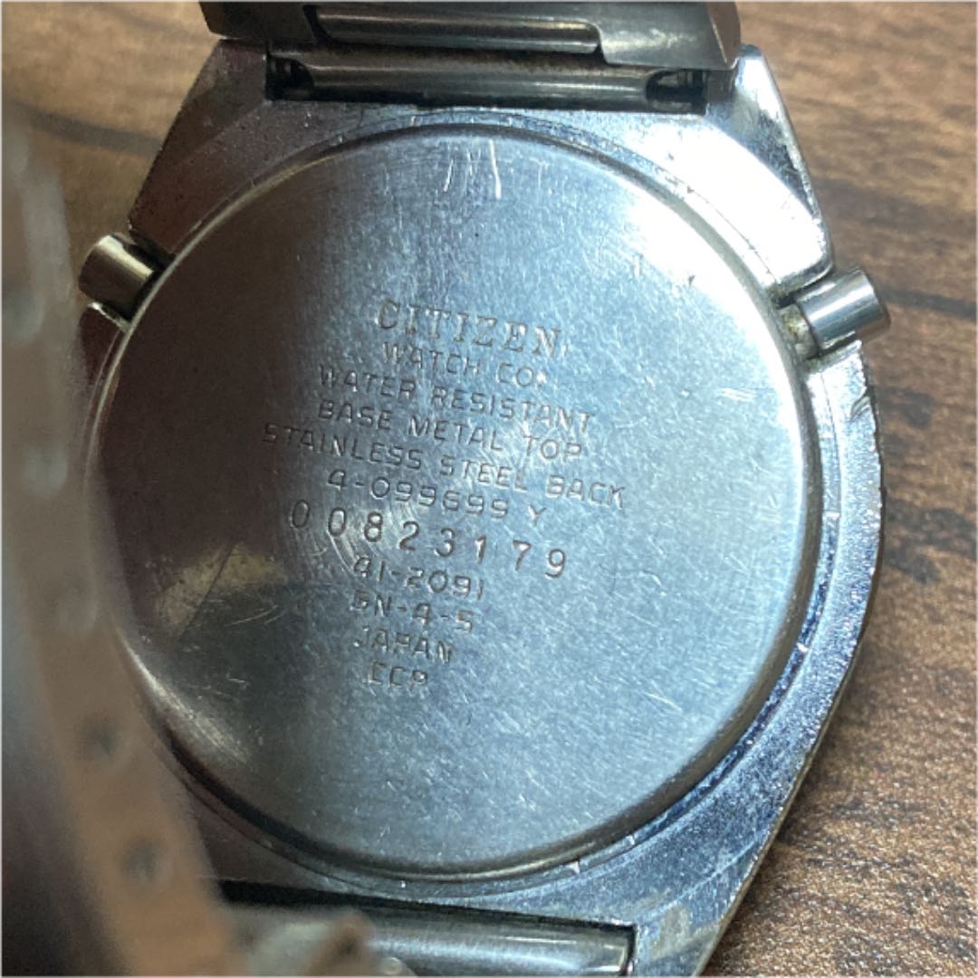 Citizen Chronograph Dual Time 41-2091 Digital Quartz (Battery) Men Vintage - For Parts/Repair