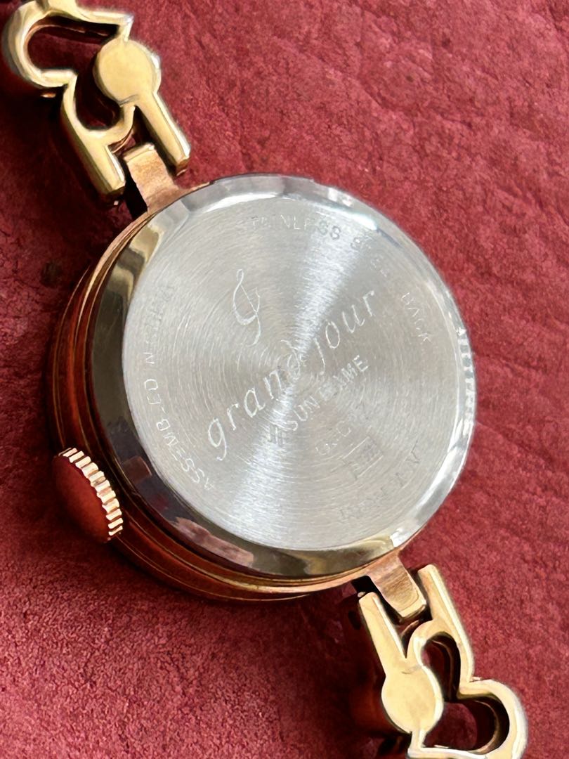 Grand Jour Analog Quartz Women グランドジュール チェンジベゼルアナログwatch 未使用品battery Replaced