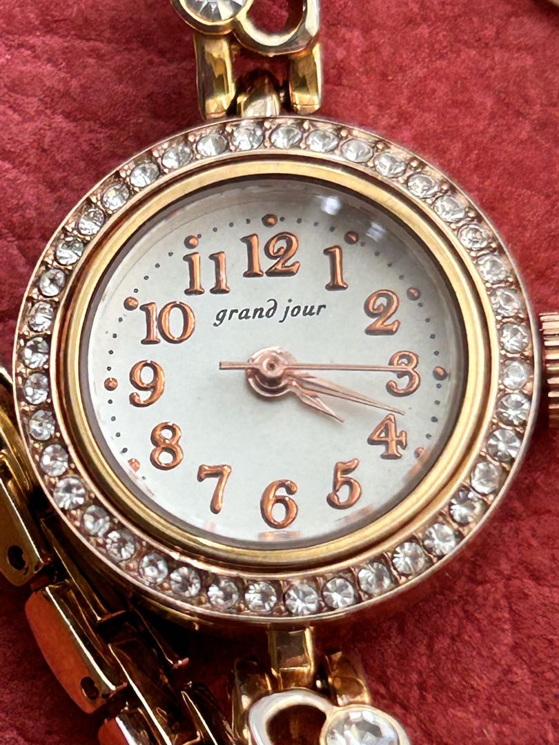 Grand Jour Analog Quartz Women グランドジュール チェンジベゼルアナログwatch 未使用品battery Replaced