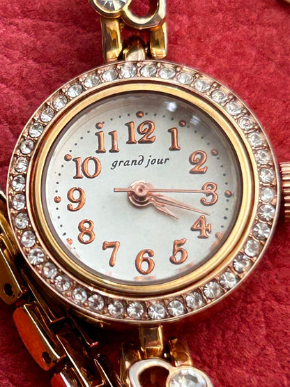 Grand Jour Analog Quartz Women グランドジュール チェンジベゼルアナログwatch 未使用品battery Replaced