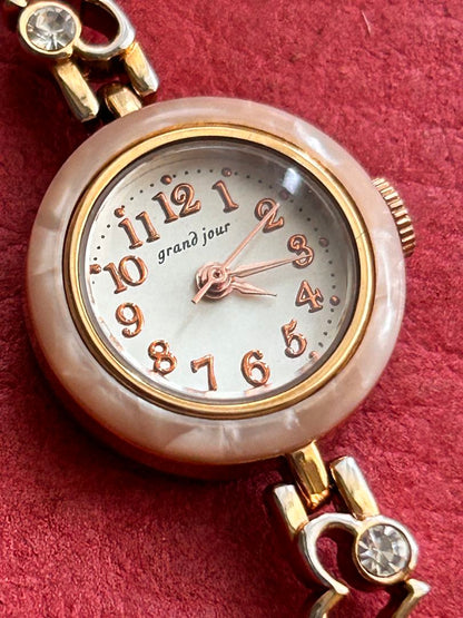 Grand Jour Analog Quartz Women グランドジュール チェンジベゼルアナログwatch 未使用品battery Replaced