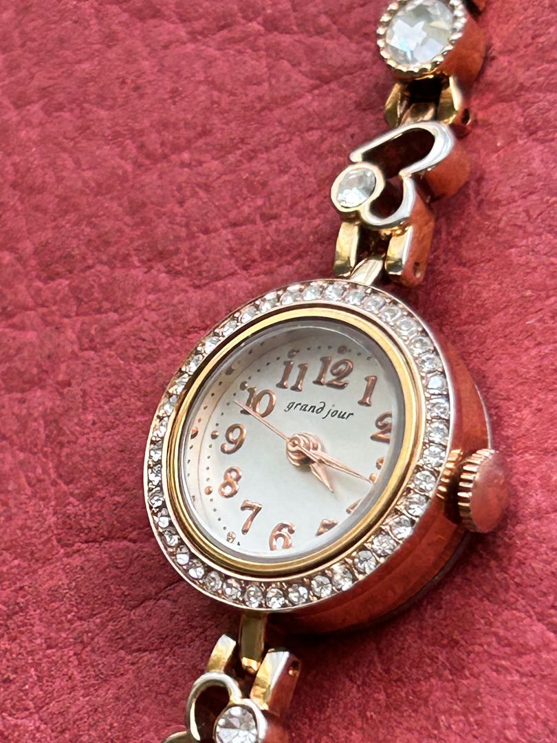 Grand Jour Analog Quartz Women グランドジュール チェンジベゼルアナログwatch 未使用品battery Replaced