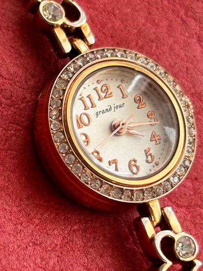 Grand Jour Analog Quartz Women グランドジュール チェンジベゼルアナログwatch 未使用品battery Replaced
