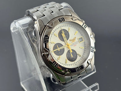 Omega F-1004 Analog Quartz Men Fernand Razzini Chronograph Watch Men'S Battery Replaced