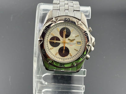 Omega F-1004 Analog Quartz Men Fernand Razzini Chronograph Watch Men'S Battery Replaced