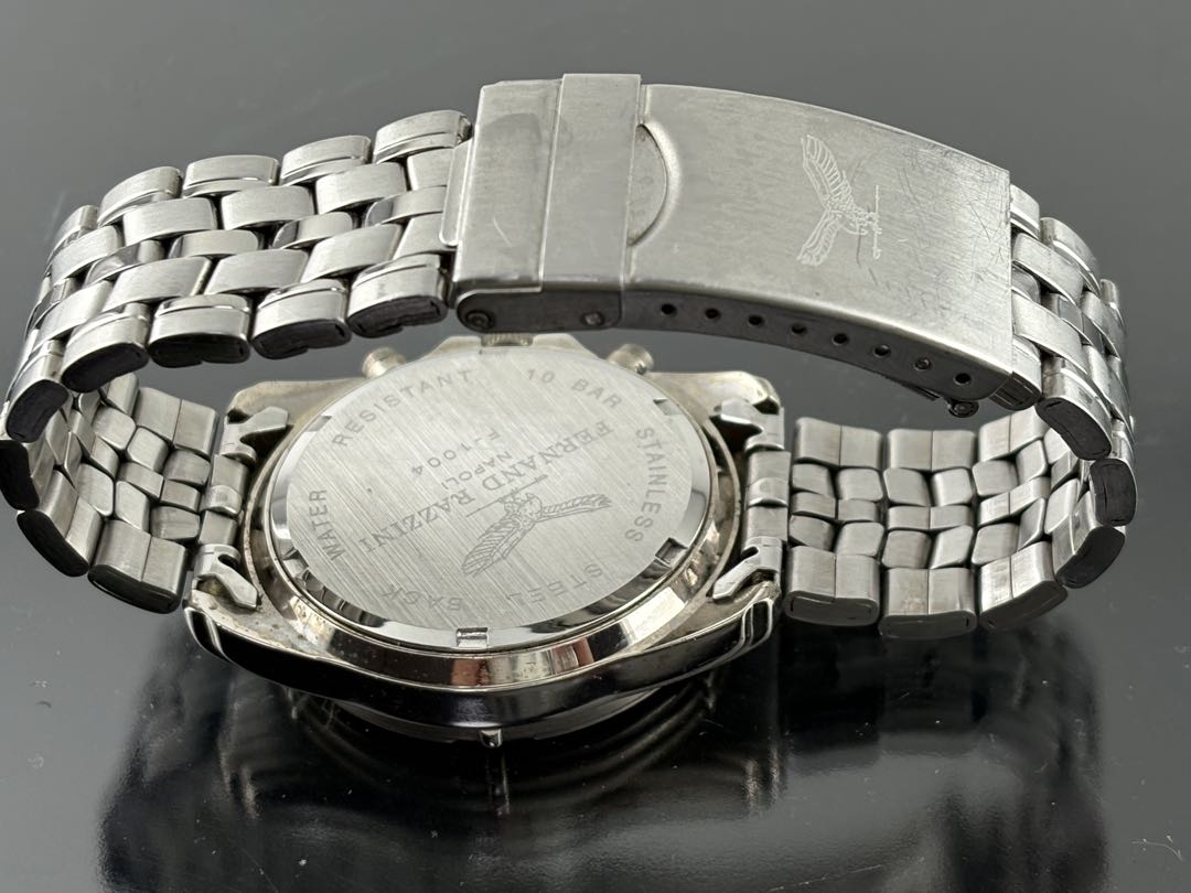 Omega F-1004 Analog Quartz Men Fernand Razzini Chronograph Watch Men'S Battery Replaced