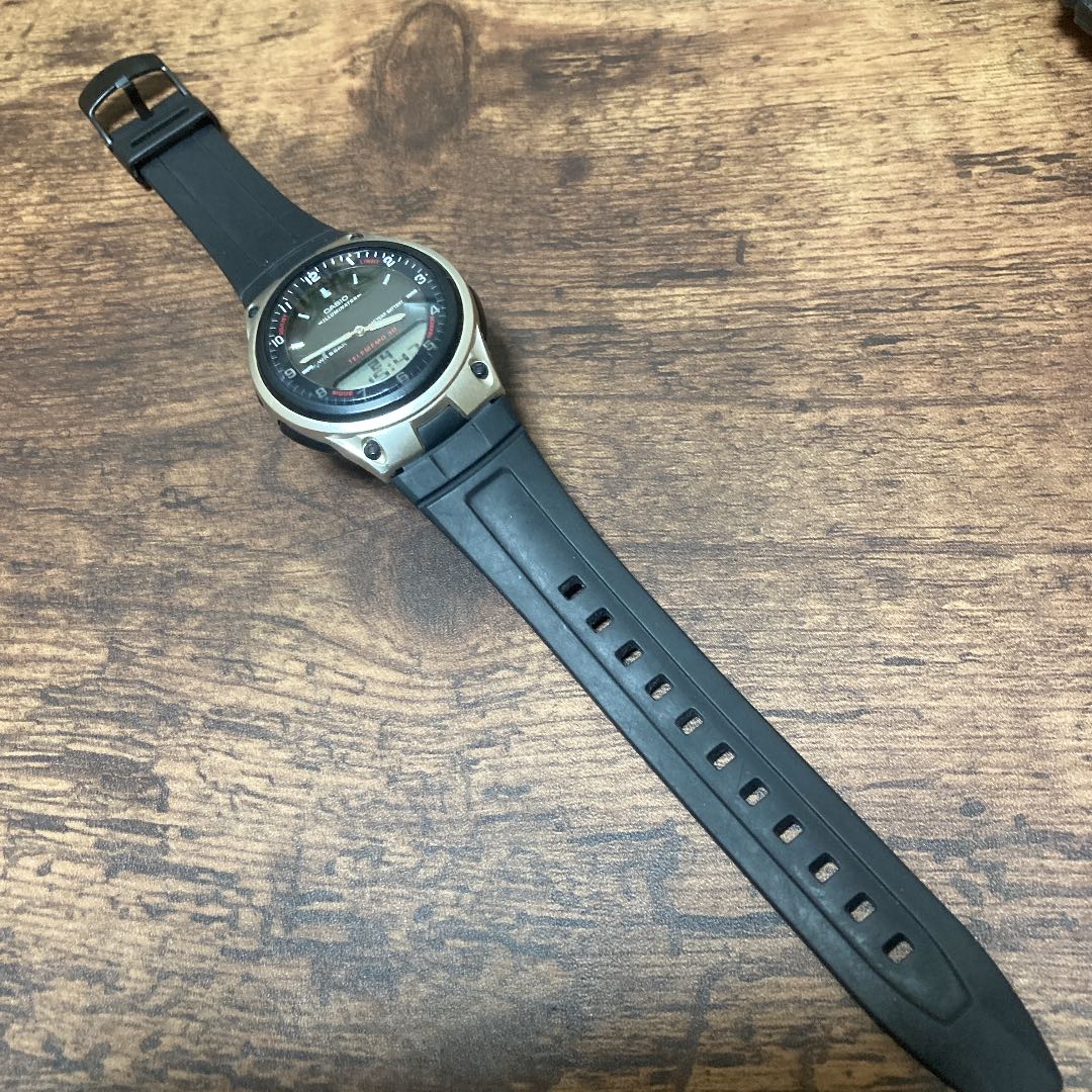 Casio AW-80 Illuminator Analog/Digital Quartz Men Telememo 30 World Time Men'S Wristwatch