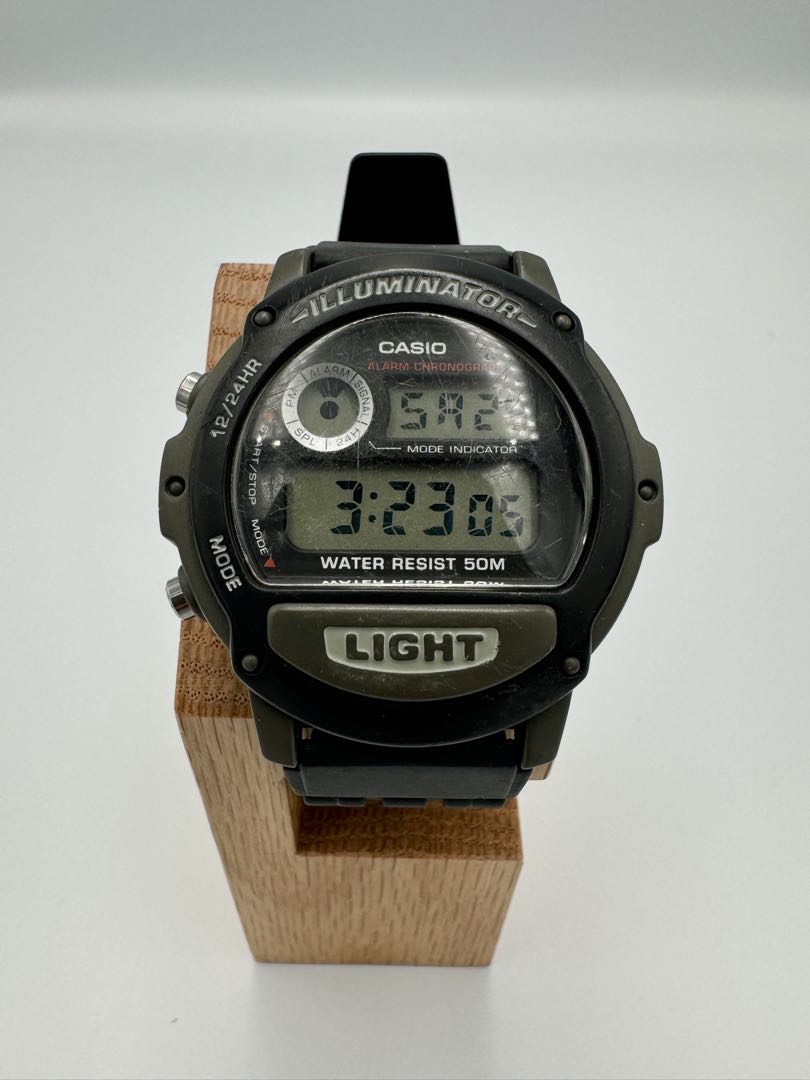 Casio Illuminator Digital Quartz Men Wristwatch 43Mm Water Resistant 50M Black