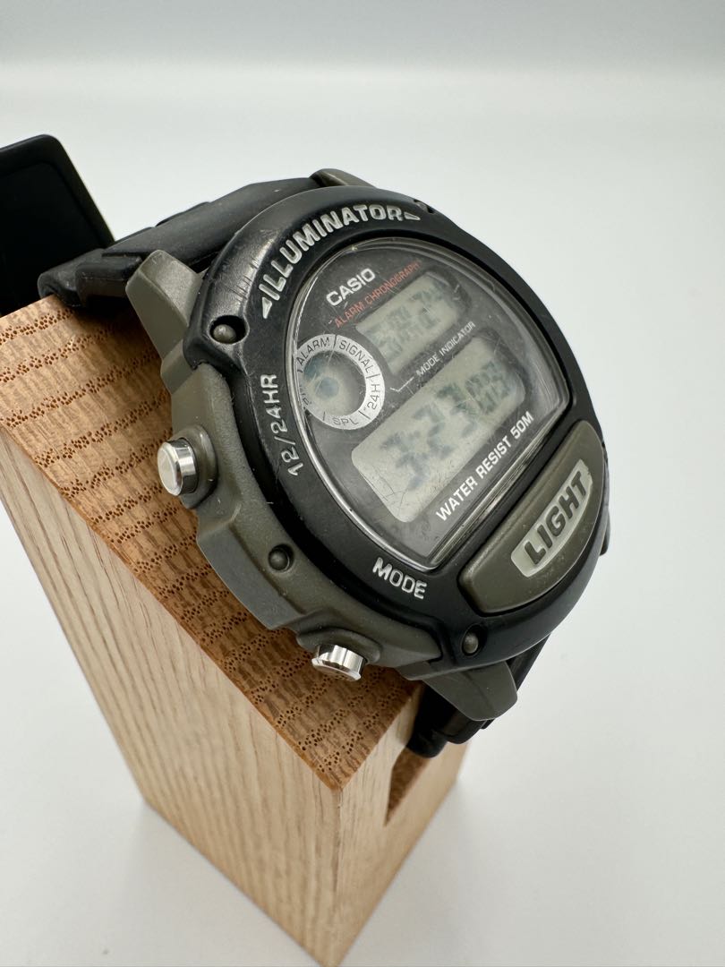 Casio Illuminator Digital Quartz Men Wristwatch 43Mm Water Resistant 50M Black