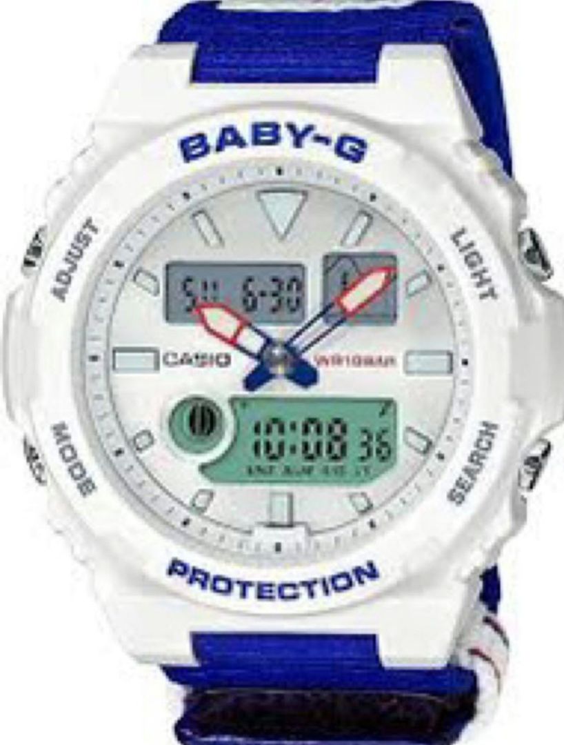 G-shock Baby-G BAX-125-2AJR Digital-Analog Quartz Men ジーショック Casio Watch Women ベビーg ホワイト ブルー