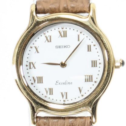 Seiko Exceline Analog Quartz Women Womenbattery & Band Replaced Working Item