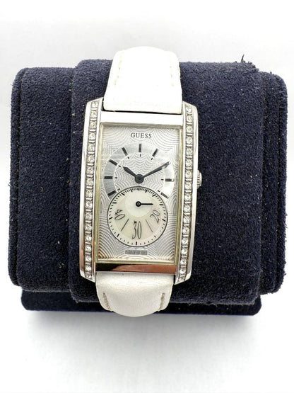 Guess Jewelry Decor Ladies Watch W13537L1 Analog Quartz Women 23Mm Silver Case White Strap