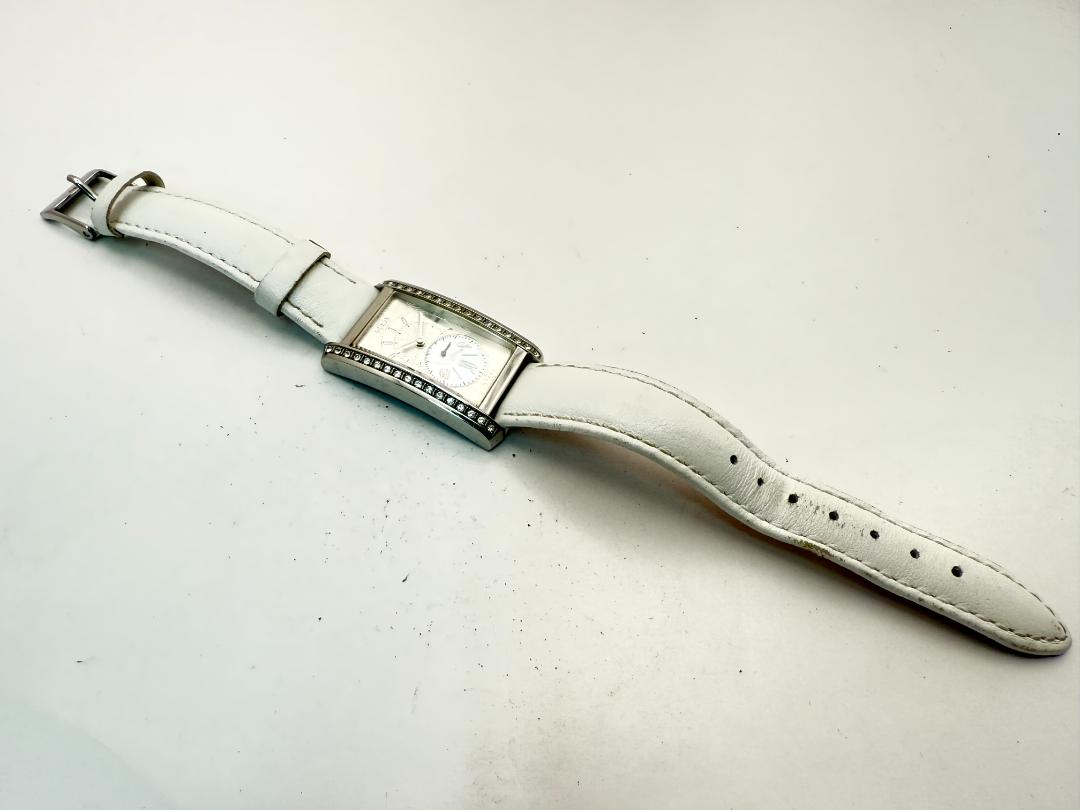 Guess Jewelry Decor Ladies Watch W13537L1 Analog Quartz Women 23Mm Silver Case White Strap