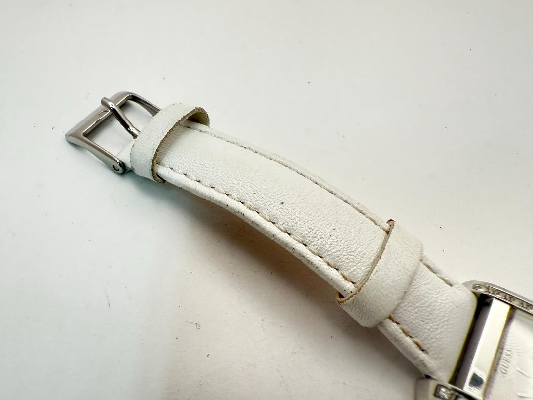 Guess Jewelry Decor Ladies Watch W13537L1 Analog Quartz Women 23Mm Silver Case White Strap