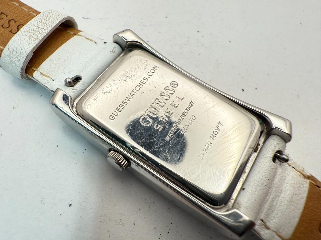 Guess Jewelry Decor Ladies Watch W13537L1 Analog Quartz Women 23Mm Silver Case White Strap