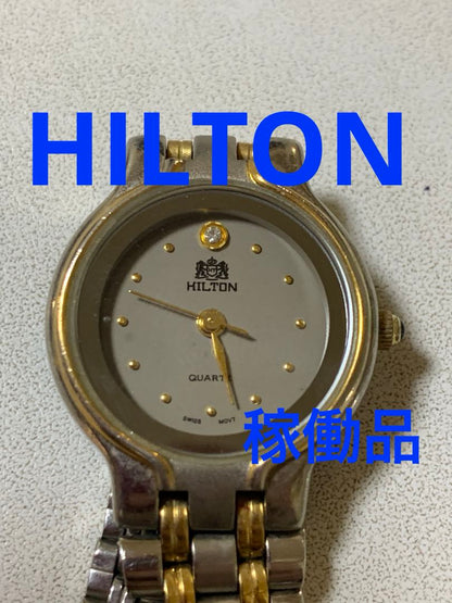 Hilton Analog Quartz Women ヒルトン Watch シルバー ゴールド