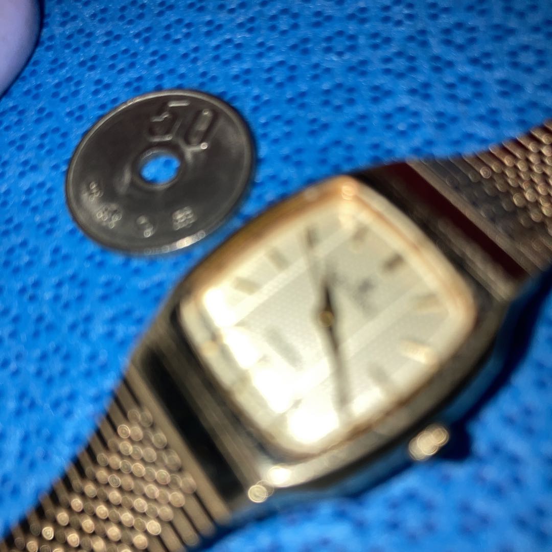 Buren 3-SIDED Analog Quartz Women レトロなメイドswissビューレンgold3面カット Women通電確認