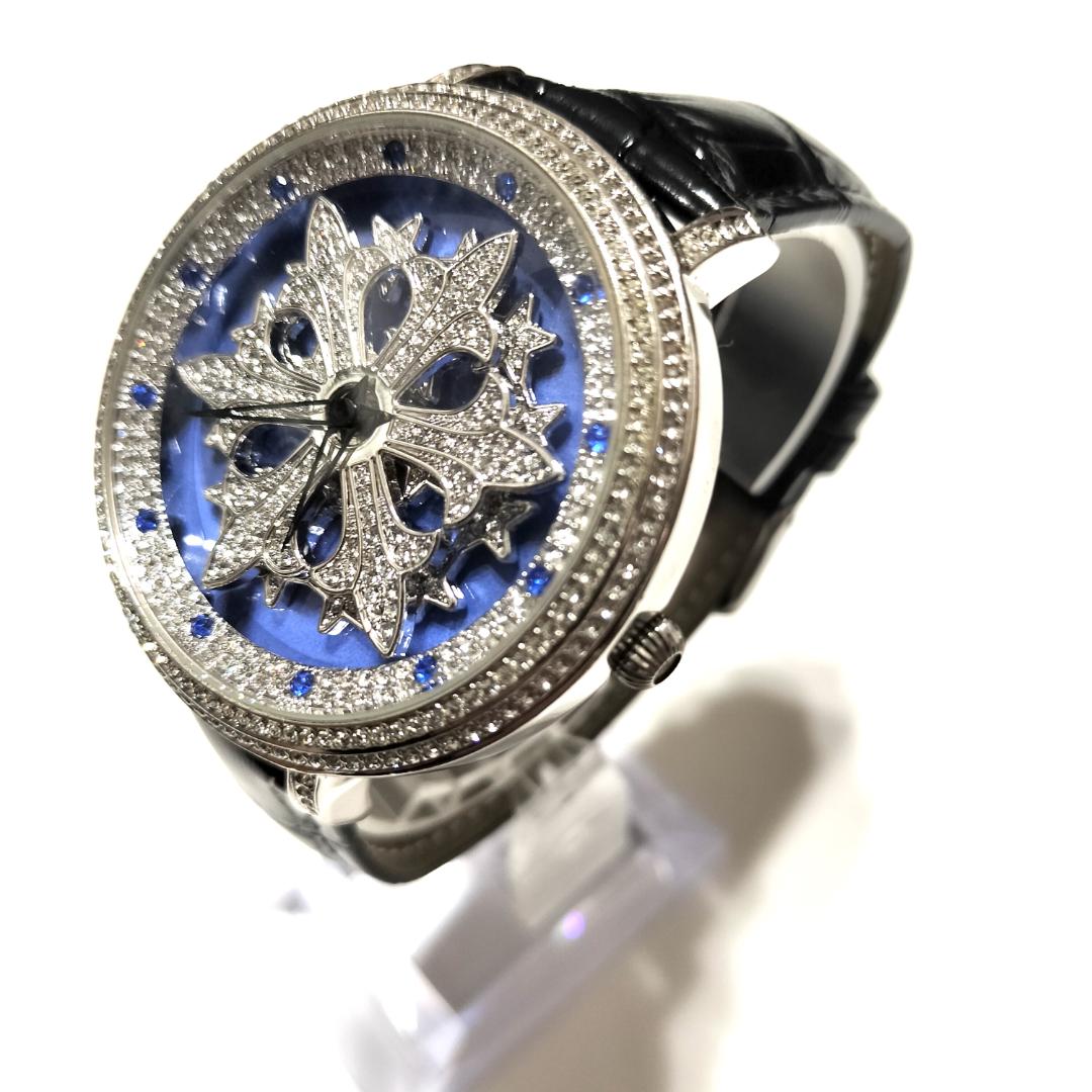 Analog Quartz Men Men Davena Rotating Spinning Watch Diamond Accent