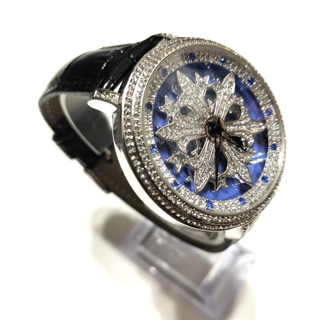 Analog Quartz Men Men Davena Rotating Spinning Watch Diamond Accent