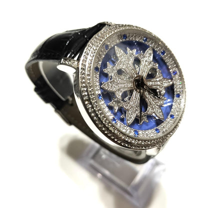 Analog Quartz Men Men Davena Rotating Spinning Watch Diamond Accent
