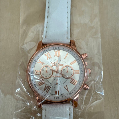 Geneva Platinum Analog Quartz Women