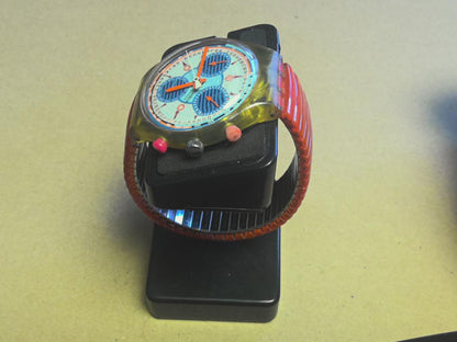Swatch INSPYRAL Analog Quartz Men 1994 Chronograph Watch